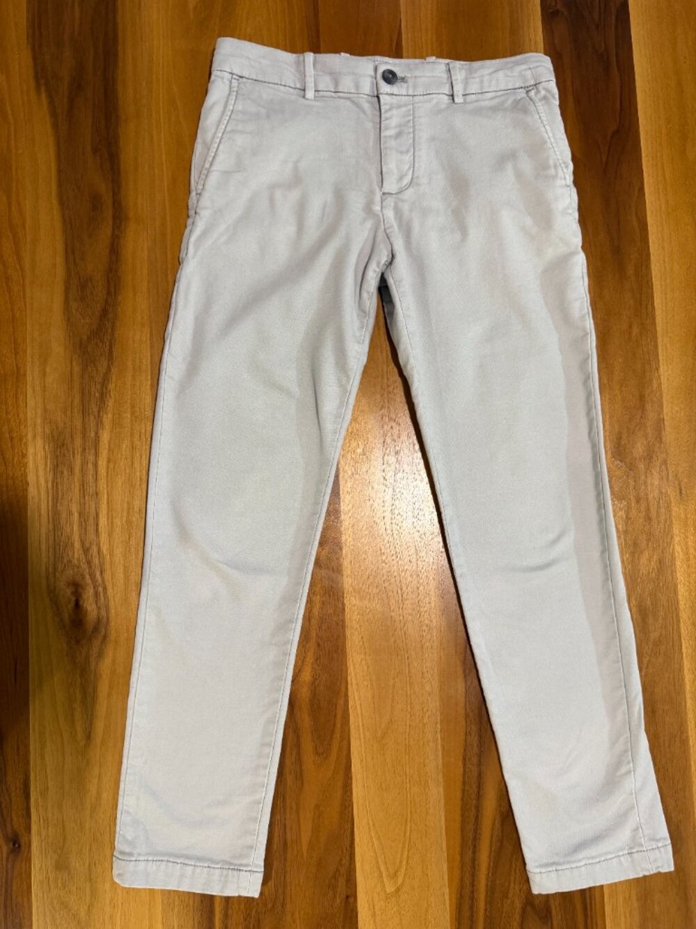 Perry Ellis Men's Skinny Fit Stretch Pants 30x30 Light Gray
